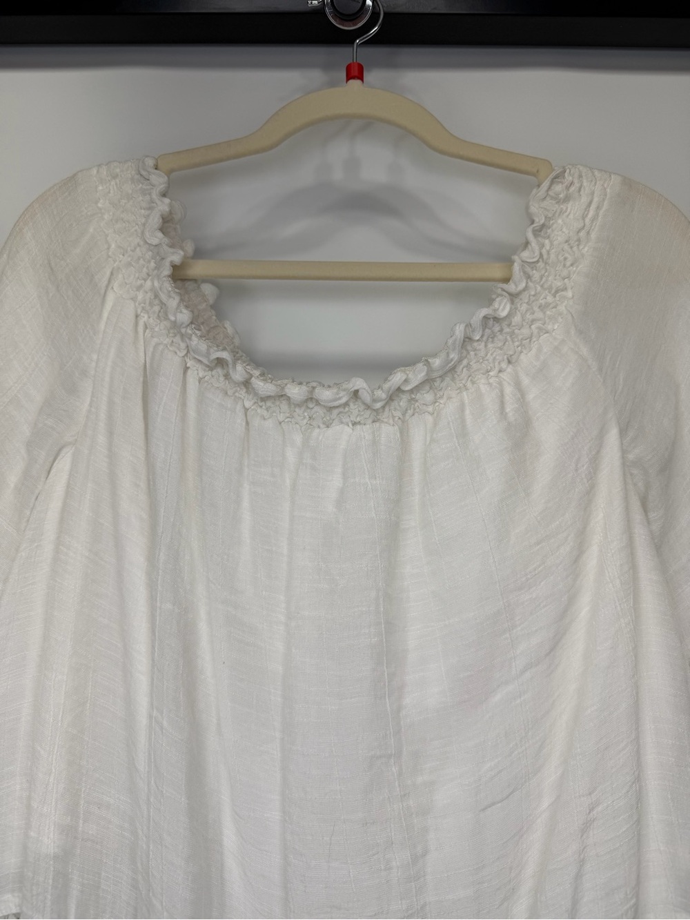 Thalia Sodi Boho White Lace-Trim Peasant Blouse - Picture 6 of 11